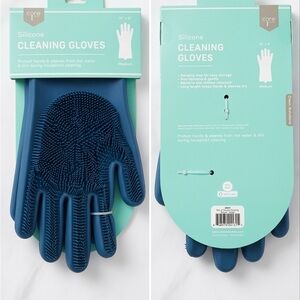 Source Unknown Silicone Cleaning Gloves - Blue and Teal